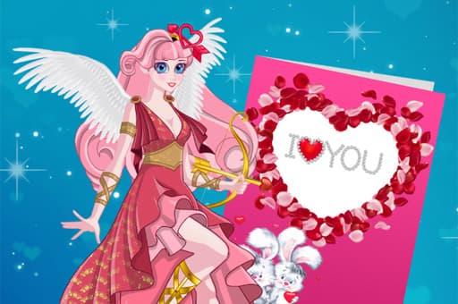 free online games - Cute Cupid is preparing for Valentines Day