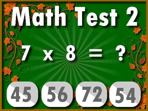 free online games - Math Test 2