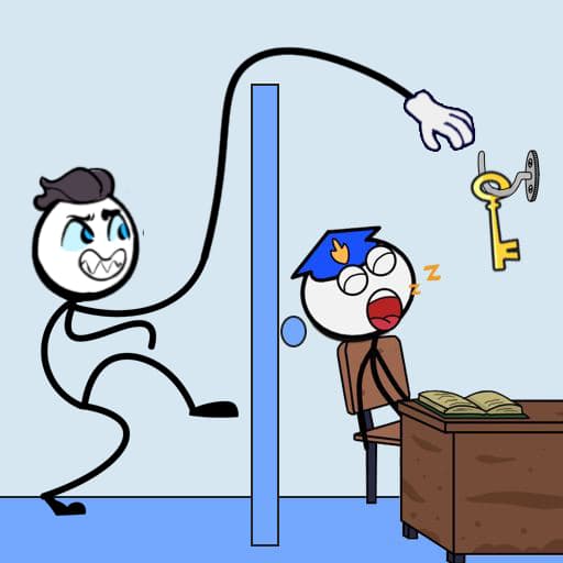 free online games - Stickman Troll Thief Puzzle