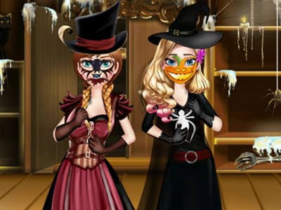 free online games - Sisters Halloween Preparations