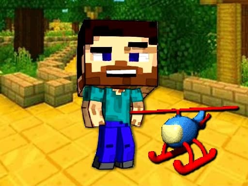 free online games - Mineblock Helicopter Adventure