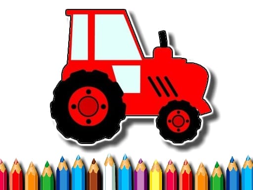 free online games - Easy Kids Coloring Tractor
