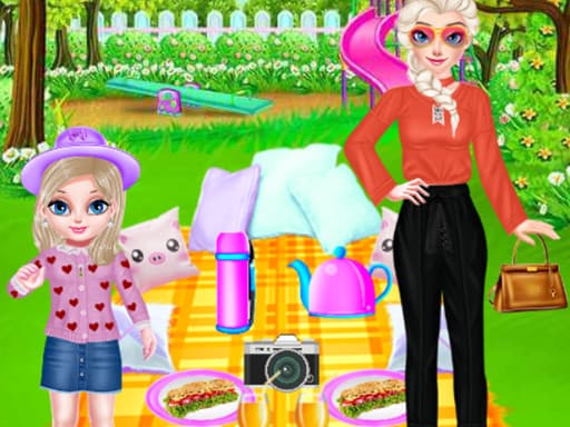free online games - Princess Family Picnic Day