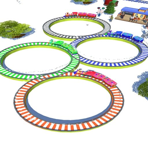 free online games - Lowpolly Train Racing Game