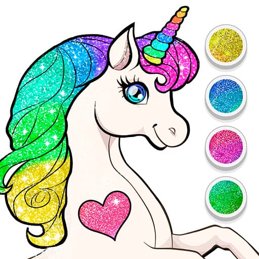 free online games - Unicorn Dress Up Coloring Book