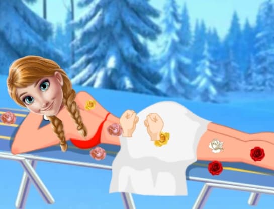 free online games - Ice Princess Roses Spa