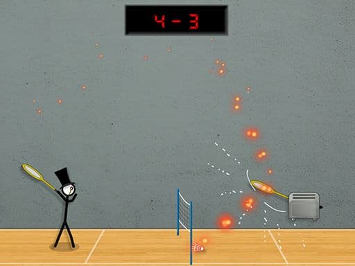 free online games - Stick Figure Badminton 3
