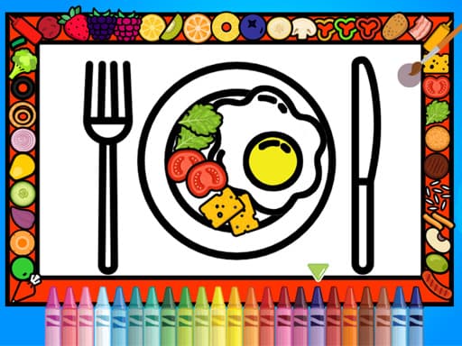 free online games - Color and Decorate Dinner Plate
