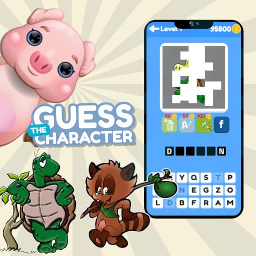 free online games - Guess the Character Word Puzzle Game