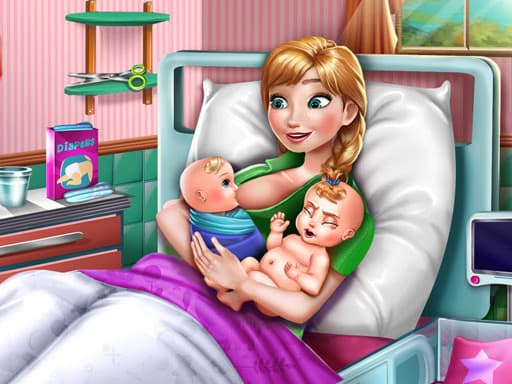 free online games - Ice Princess Twins Birth