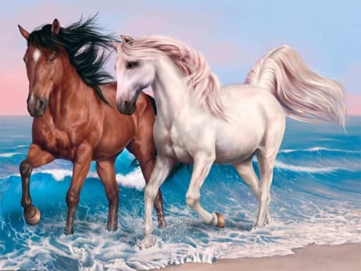 free online games - Animals Jigsaw Puzzle Horses