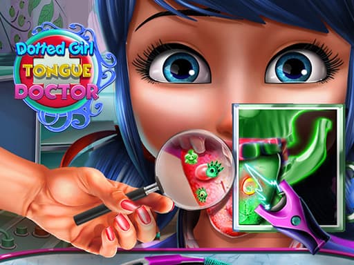 free online games - Dotted Girl Tongue Doctor