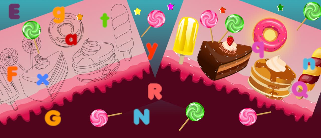 free online games - Candy Land Alphabet Letters
