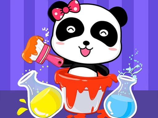 free online games - Baby Panda Color Mixing Studio