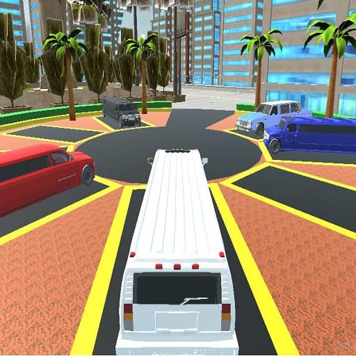 free online games - Luxury Limo Taxi Driver City Game
