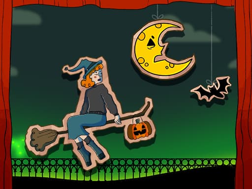 free online games - Halloween Witch Fly