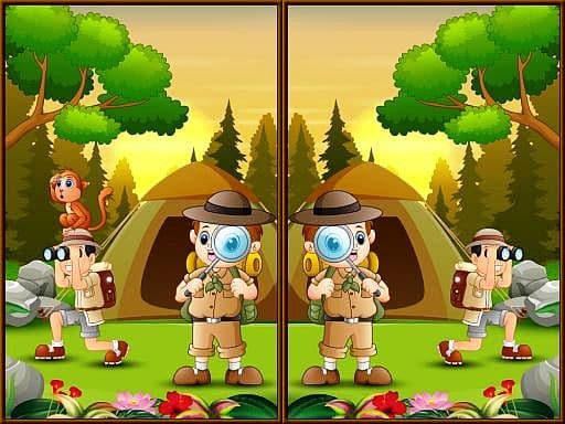 free online games - Spot 5 Differences Camping