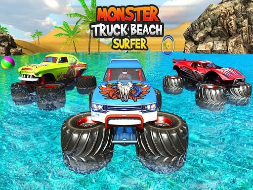 free online games - Monster Truck Water Surfing Truck Racing Games