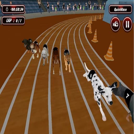 free online games - Real Dog Racing Simulator Game 2020