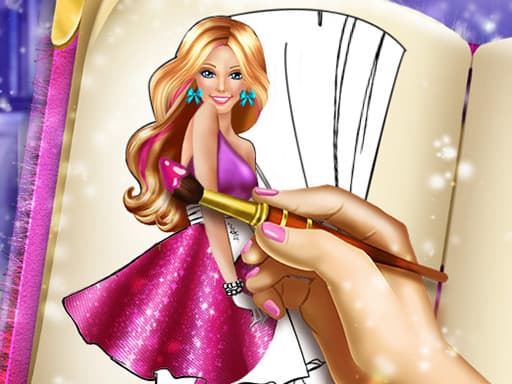 free online games - Doll Coloring Book