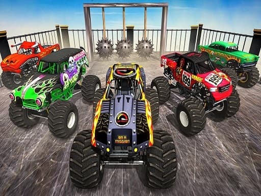 free online games - Monster Truck Impossible Stunt Track