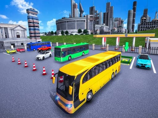 free online games - City Coach Bus Parking Adventure Simulator 2020