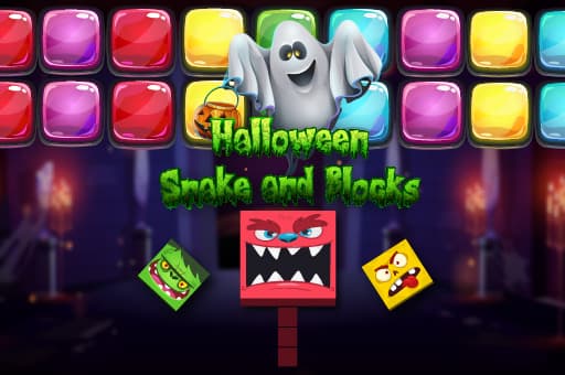 free online games - Halloween Snake and Blocks