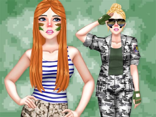 free online games - Princess Military Fashion