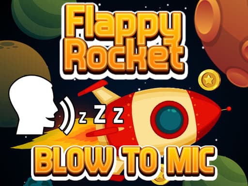 free online games - Flappy Rocket Playing with Blowing to Mic