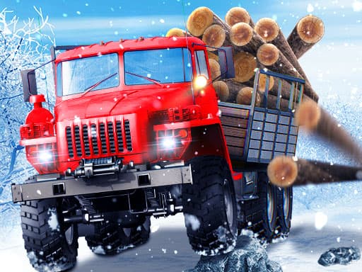 free online games - Truck Driver Snowy Roads