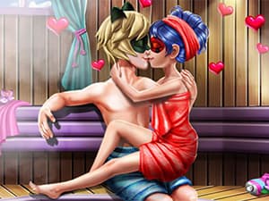 free online games - Dotted Girl Sauna Flirting