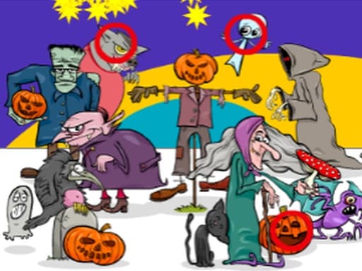 free online games - Find 5 Differences Halloween