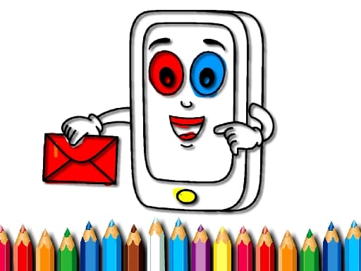 free online games - Mobile Phone Coloring Book