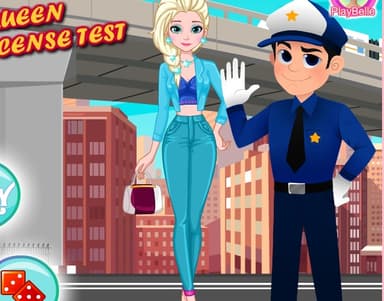 free online games - Ice Queen Driver License Test
