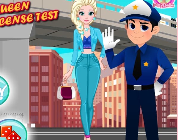 free online games - Ice Queen Driver License Test