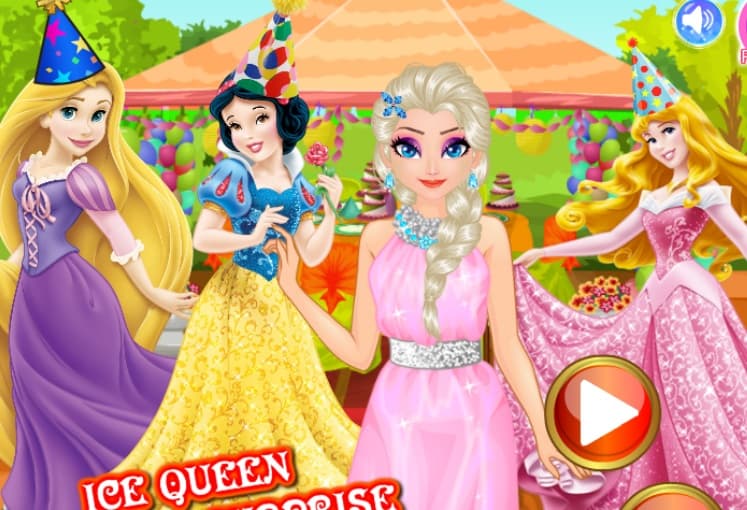 free online games - Ice Queen Surprise Birthday Party