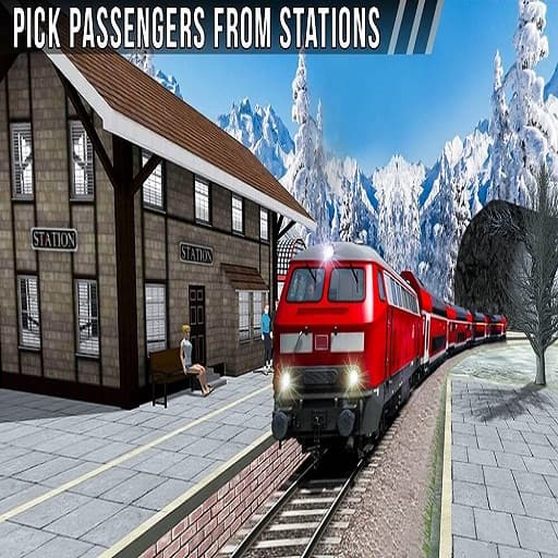 free online games - Uphill Station Bullet Passenger Train Drive Game