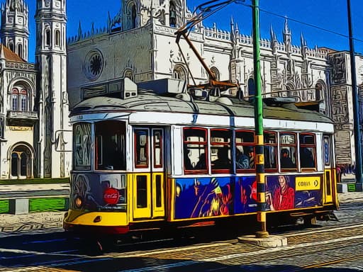 free online games - Tram Jigsaw