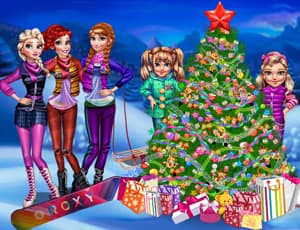 free online games - Princesses Christmas tree