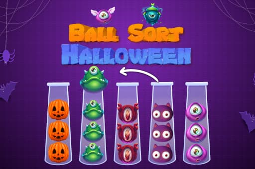 free online games - Ball Sort Halloween