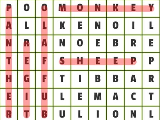 free online games - Animals Word Search