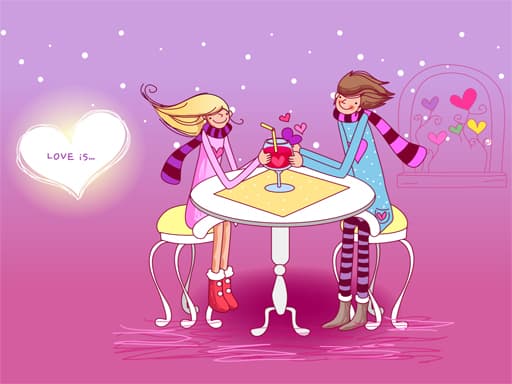 free online games - Love is Sweet Valentine Puzzle