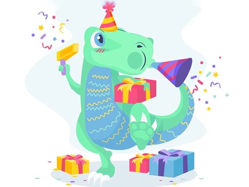 free online games - Dino Party Jigsaw