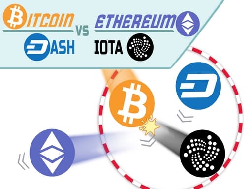 free online games - BITCOIN vs ETHEREUM DASH IOTA