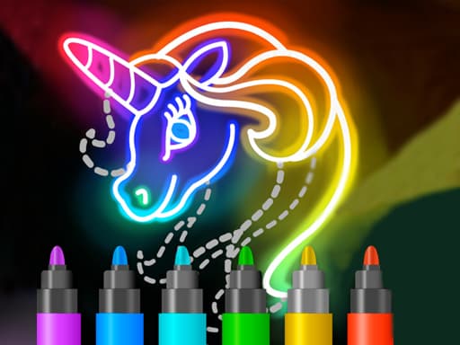 free online games - Learn to Draw Glow Cartoon