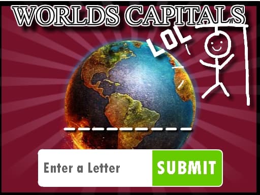free online games - Hangman Capitals Cities