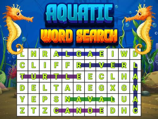 free online games - Aquatic Word Search
