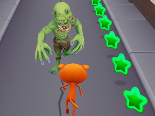 free online games - Angry Cat Run Zombies Alley