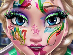 free online games - Elsa New Year Makeup