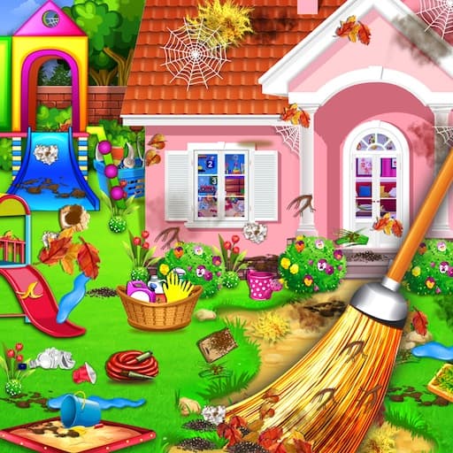 free online games - Sweet Home Cleaning  Princess House Cleanup Game